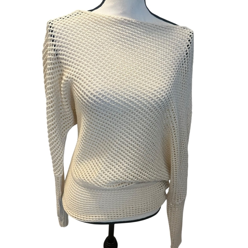 Reiss Off-Shoulder Cream Sweater